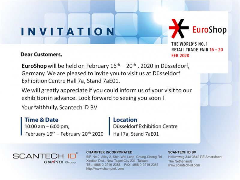 2020 EuroShop Feb.16-20 in Dusseldorf, Germany !